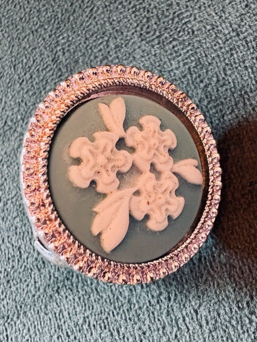 Blue and Whte Stretch Ring